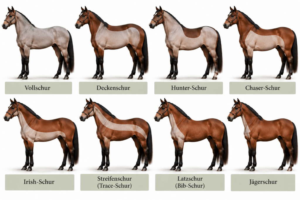 Pferd scheren - Schermuster